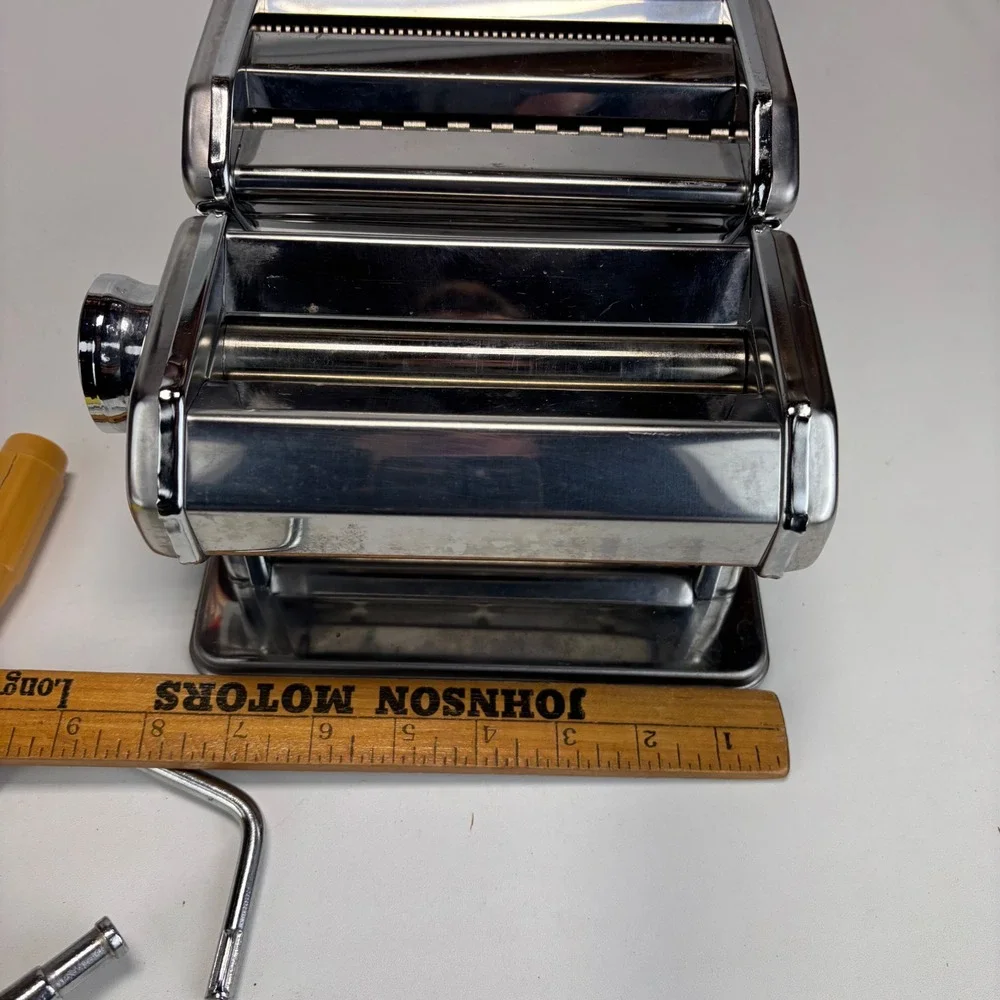 Unbranded Pasta Machine Maker Silver Stainless Steel Manual Roller
